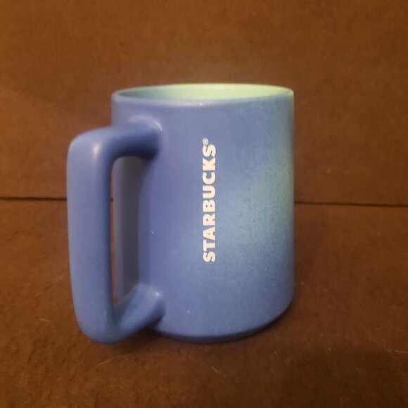 STARBUCKS Blue Green Ombre Summer Coffee Mug 14 fl oz - Picture 8 of 11